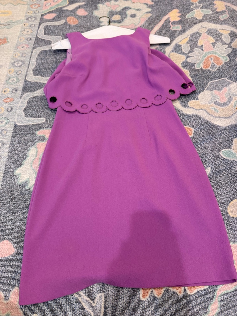 Trina Turk Violet Scallop-Trim Midi Dress